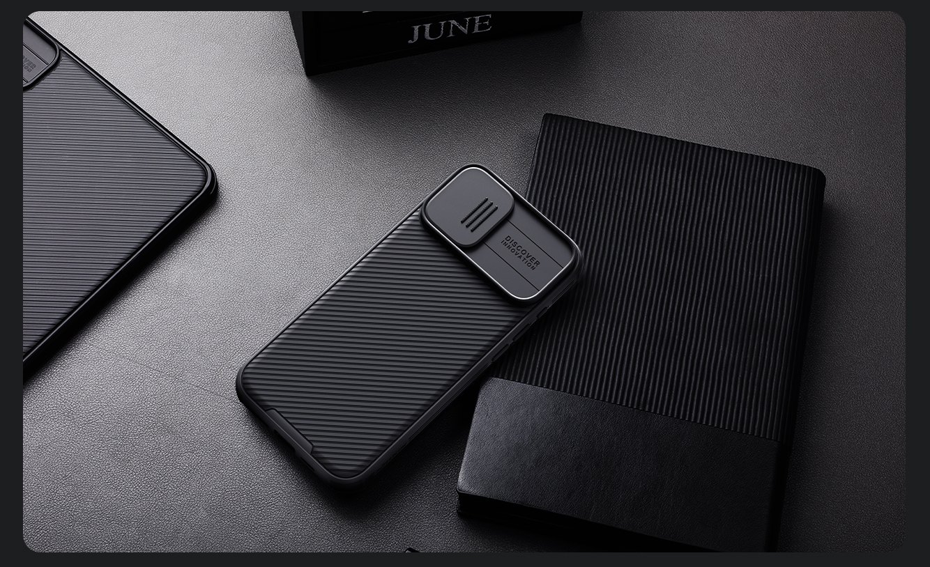 iPhone 16 - NILLKIN CamShield Pro Black — estuche (foto 8 de 8)