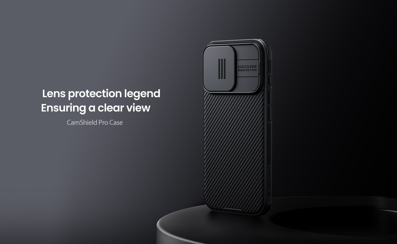 iPhone 16 Pro - NILLKIN CamShield Pro Black — estuche (foto 2 de 8)