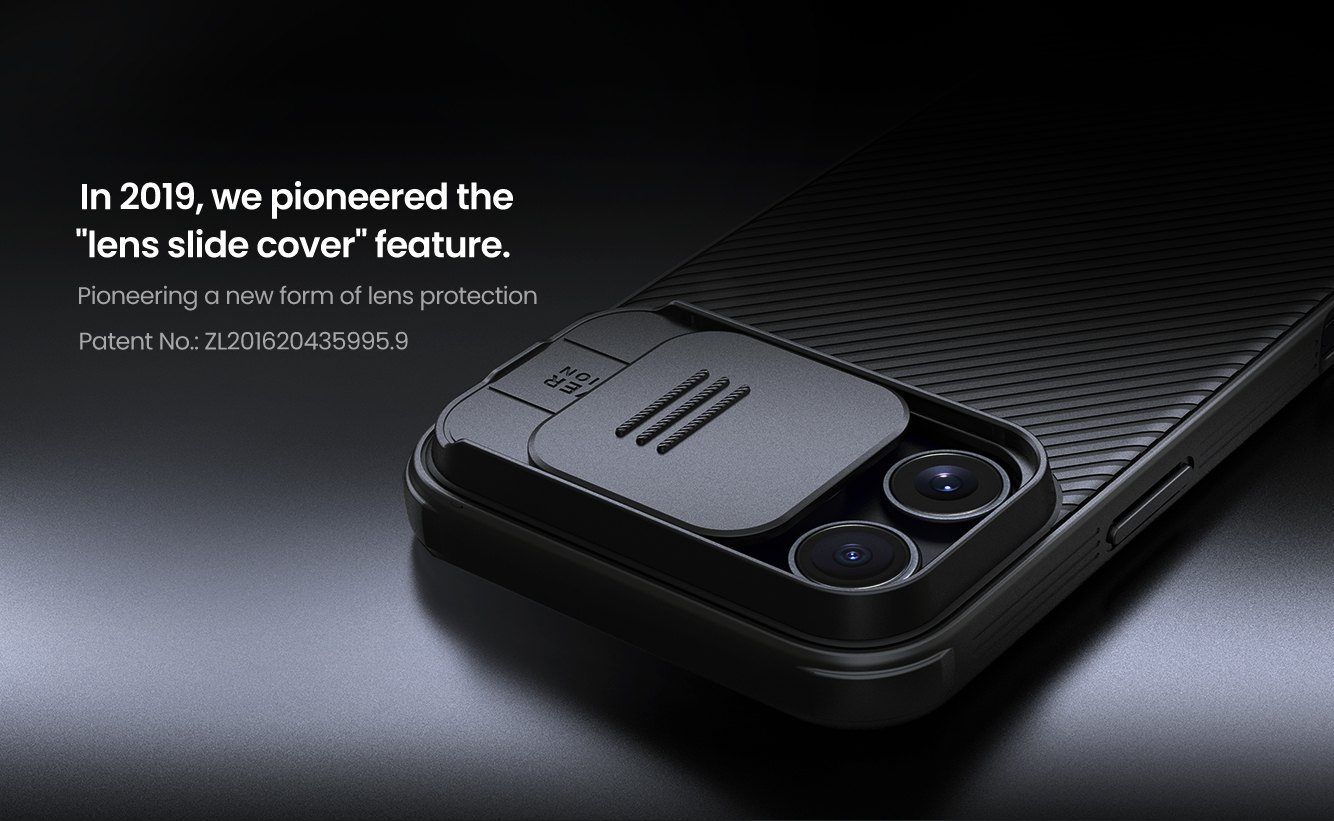 iPhone 16 Pro - NILLKIN CamShield Pro Black — estuche (foto 3 de 8)