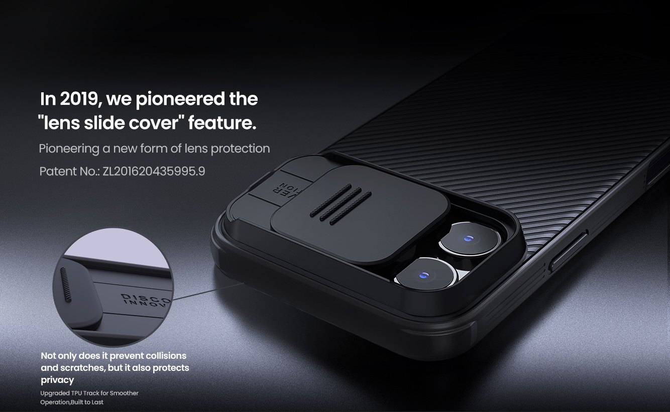 iPhone 16 Pro Max - NILLKIN CamShield Pro Black — estuche (foto 3 de 8)