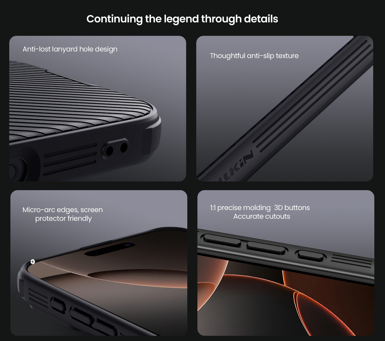 iPhone 16 Pro Max - NILLKIN CamShield Pro Black — estuche (foto 7 de 8)