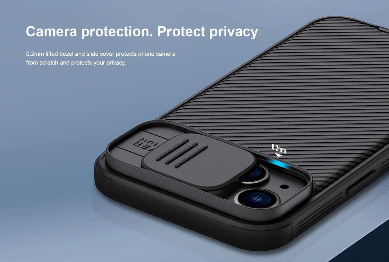 iPhone 13/14 - NILLKIN CamShield Pro Black — estuche (foto 3 de 8)