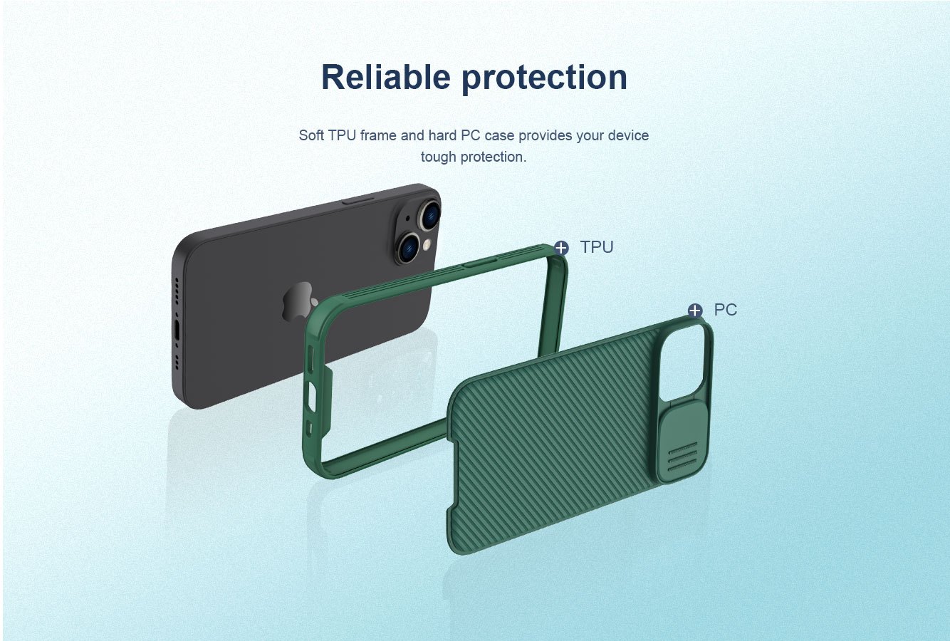 iPhone 13/14 - NILLKIN CamShield Pro Black — estuche (foto 4 de 8)