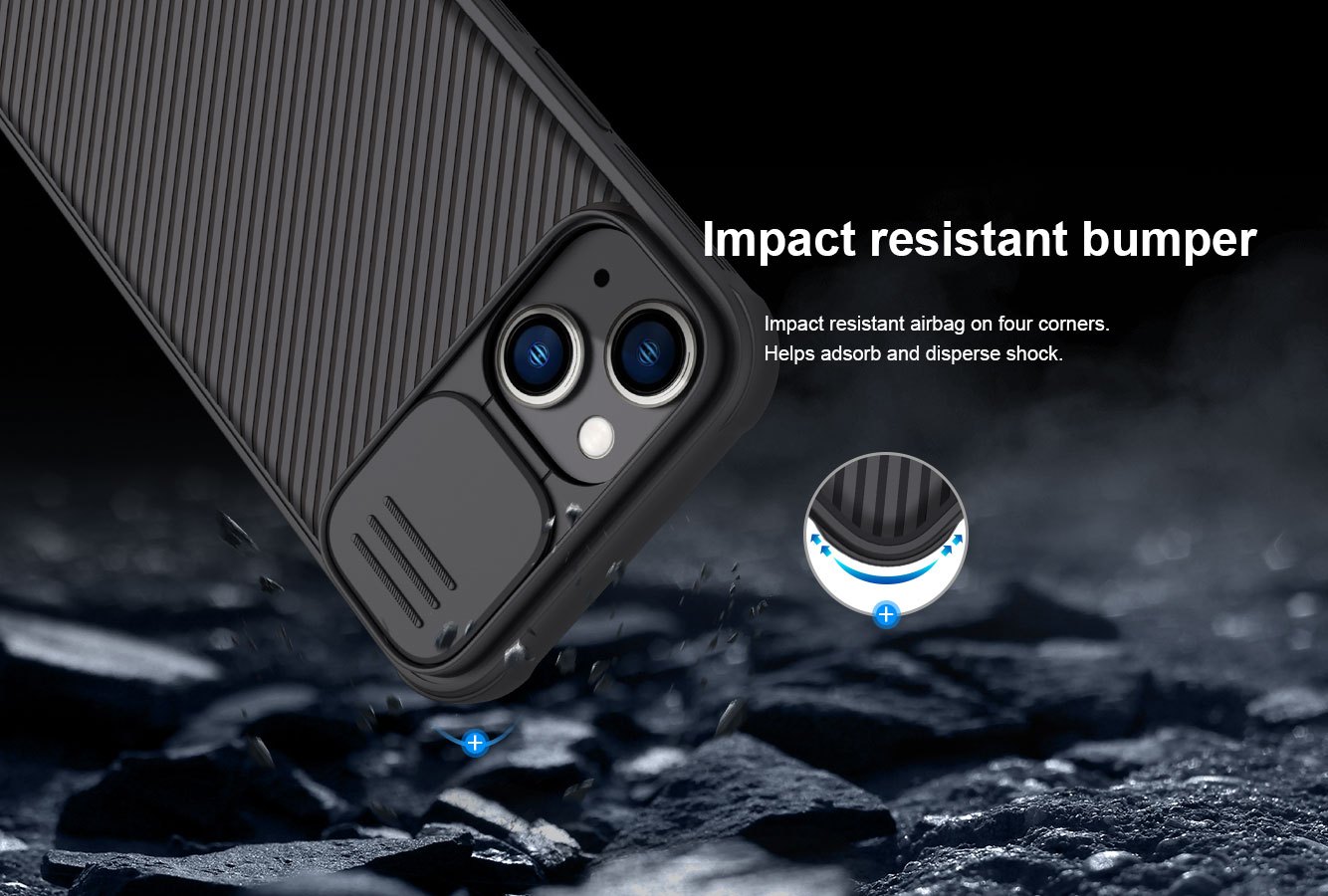 iPhone 13/14 - NILLKIN CamShield Pro Black — estuche (foto 7 de 8)