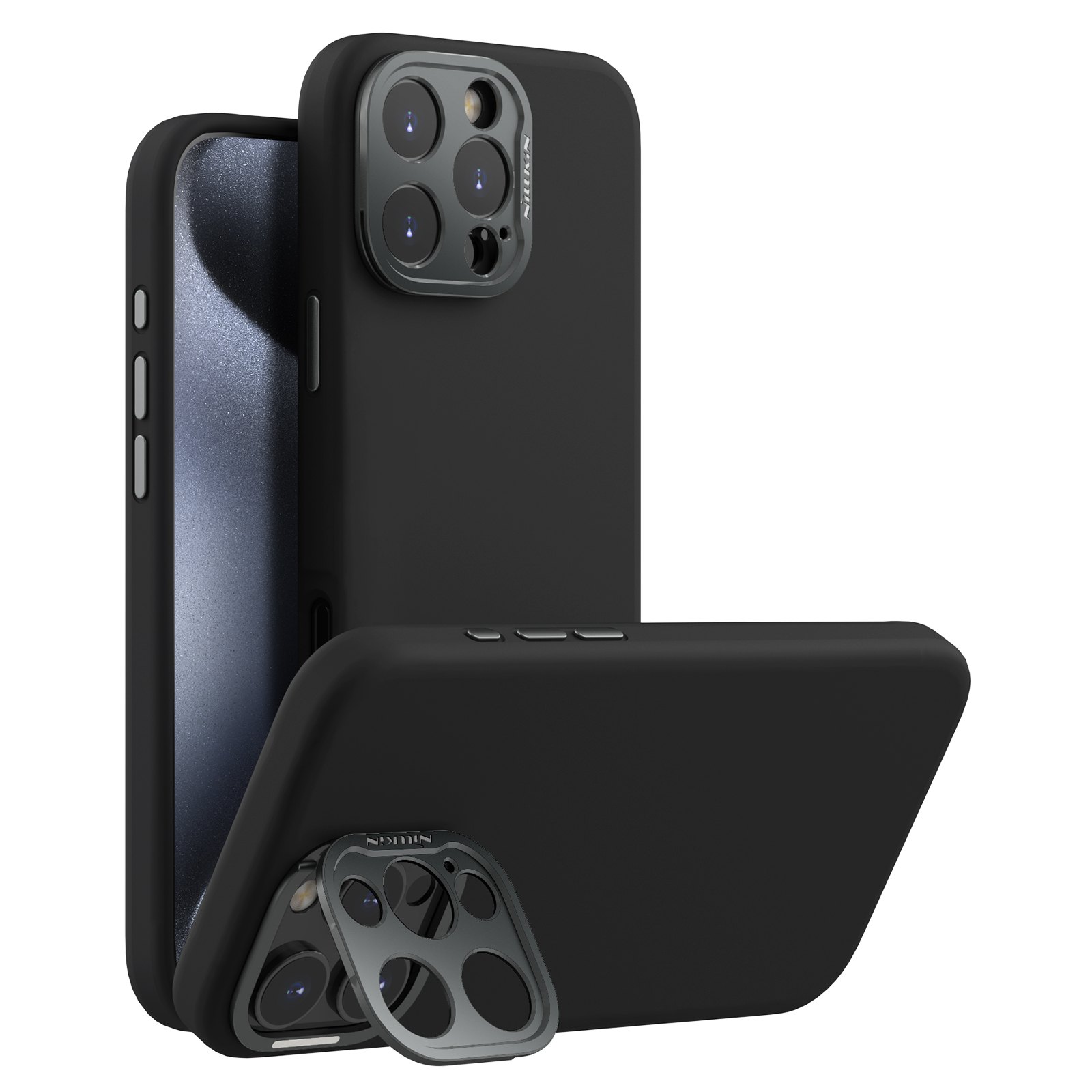 iPhone 16 Pro Max - NILLKIN Lens Wing Magnetic Black — estuche (foto 6 de 8)