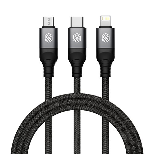 Cable 3 in 1 - NILLKIN Swift Pro Black — cable (foto 2 de 7)