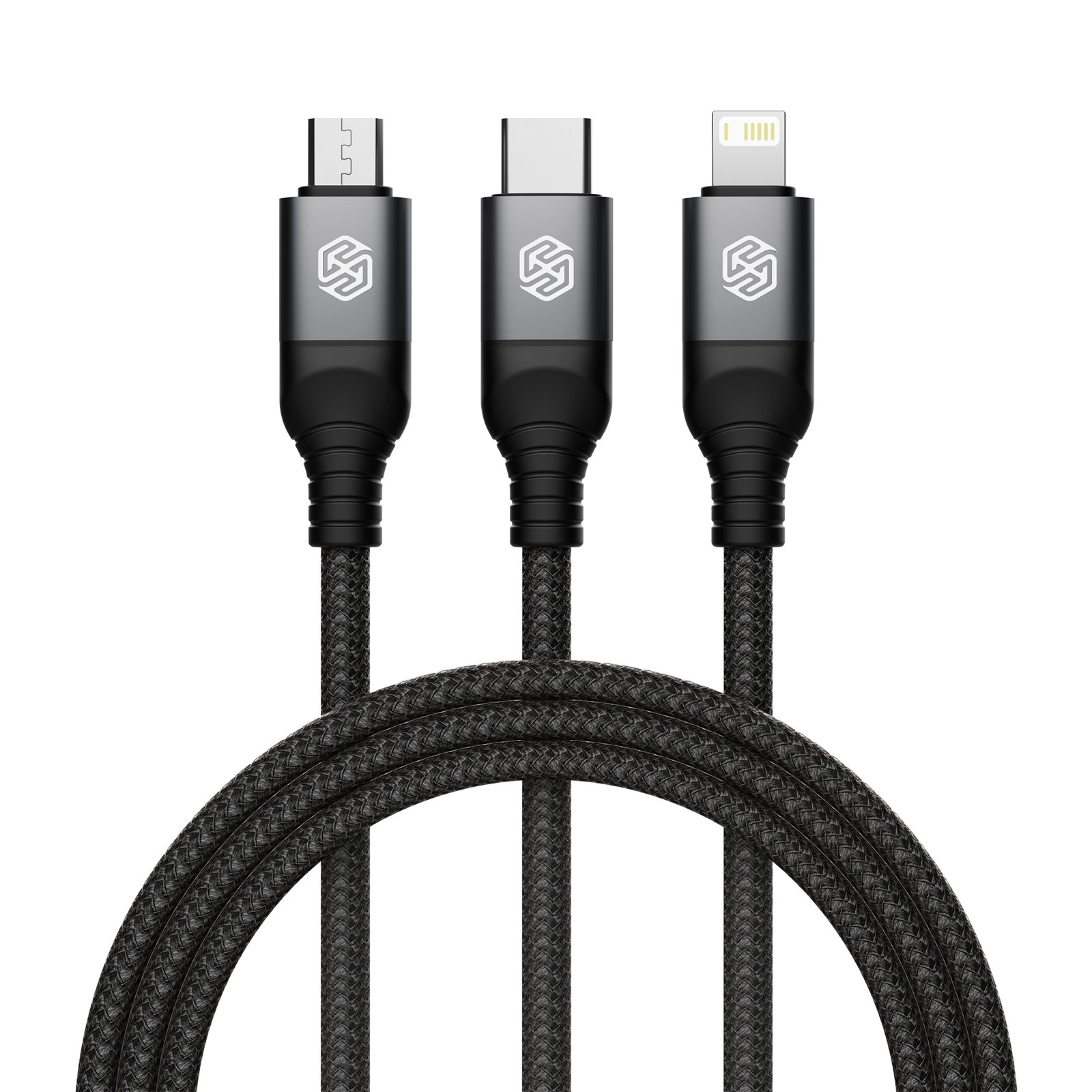 Cable 3 in 1 - NILLKIN Swift Pro Black — cable (foto 3 de 7)