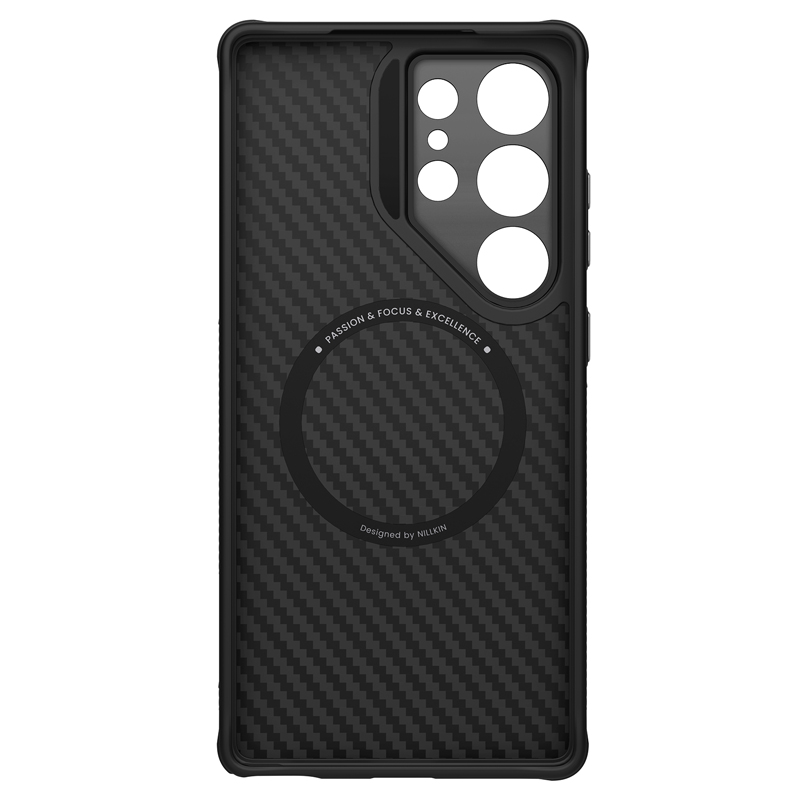 Samsung Galaxy S25 Ultra - NILLKIN CarboProp Magnetic Case Black — estuche (foto 4 de 4)
