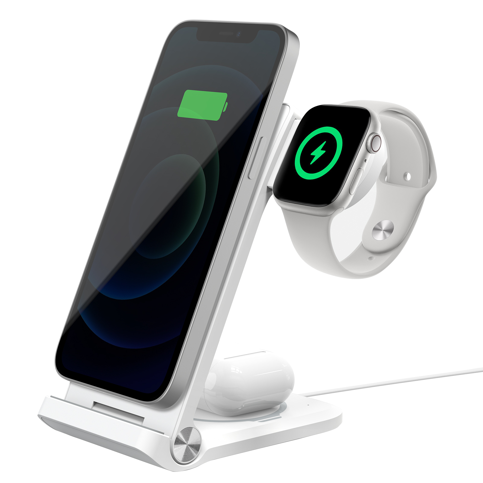 Wireless Charger - NILLKIN PowerTrio 3-in-1 MagSafe White — cargador (foto 2 de 4)