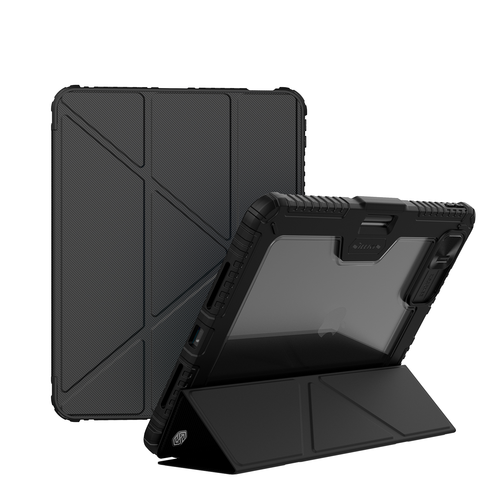 iPad Pro 11 2025 - NILLKIN Bumper Pro Case Multi Angle Black — estuche (foto 4 de 4)