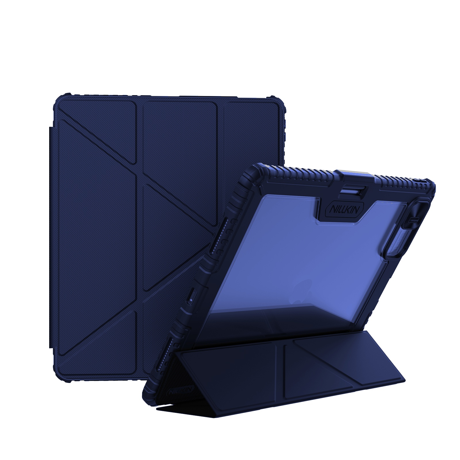 iPad Pro 13 2024 - NILLKIN Bumper Pro Case Multi Angle Blue — estuche (foto 2 de 6)