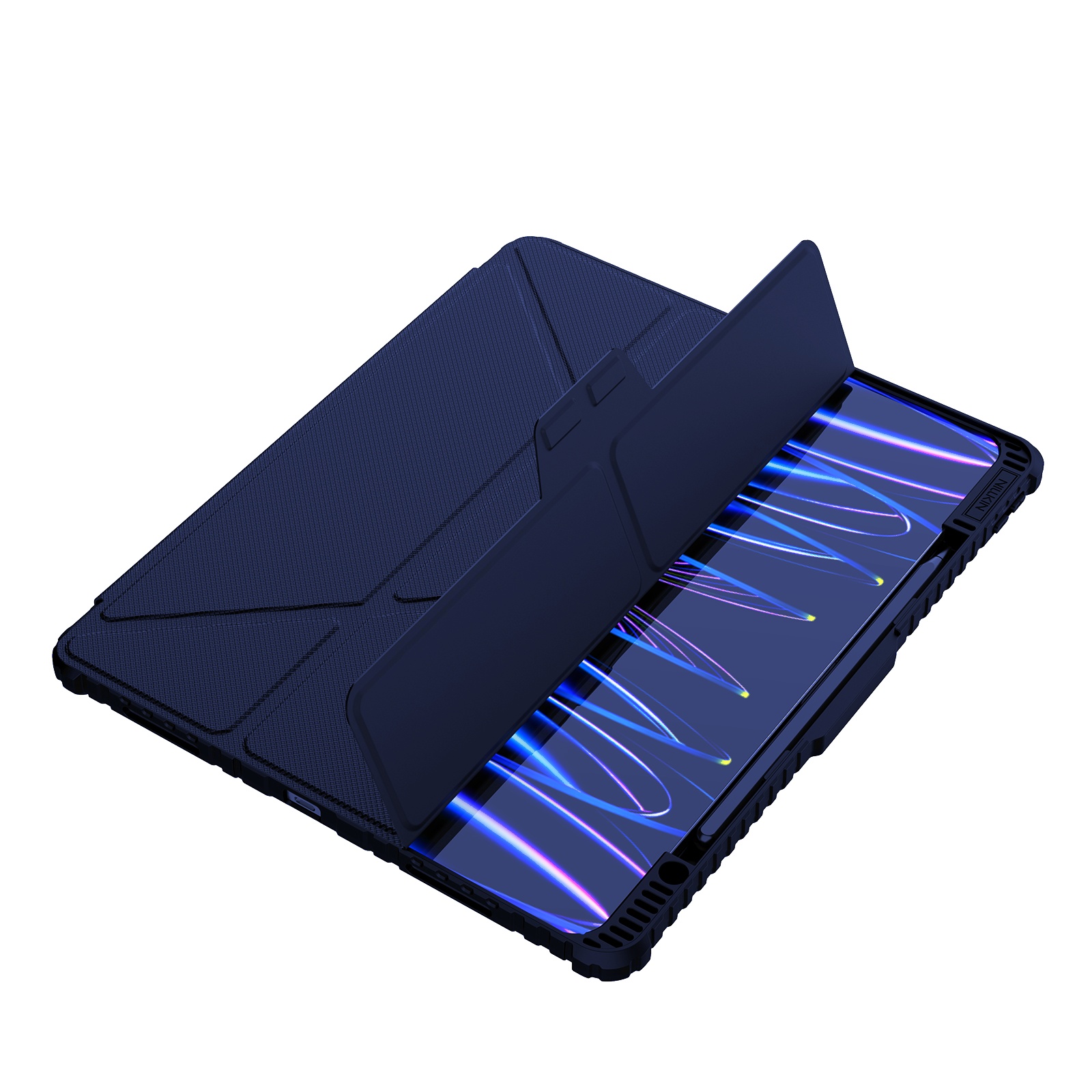 iPad Pro 13 2024 - NILLKIN Bumper Pro Case Multi Angle Blue — estuche (foto 3 de 6)