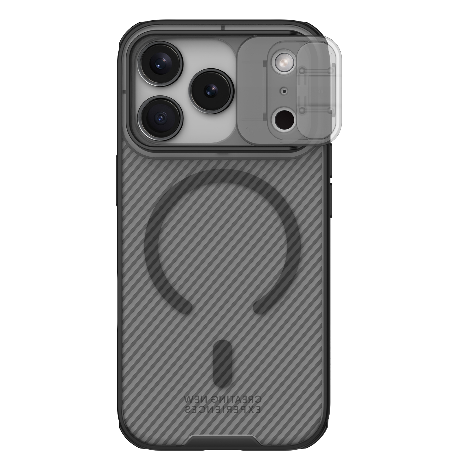 iPhone 17 Pro - NILLKIN CamShield Pro Magnetic Transparent Black — estuche