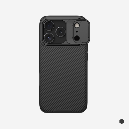 iPhone 17 Pro - NILLKIN CamShield Pro Magnetic Transparent Black — estuche (foto 2 de 5)