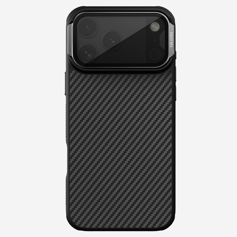 iPhone 17 Pro Max - NILLKIN CarboProp Magnetic Case Transparent Lens Black — estuche