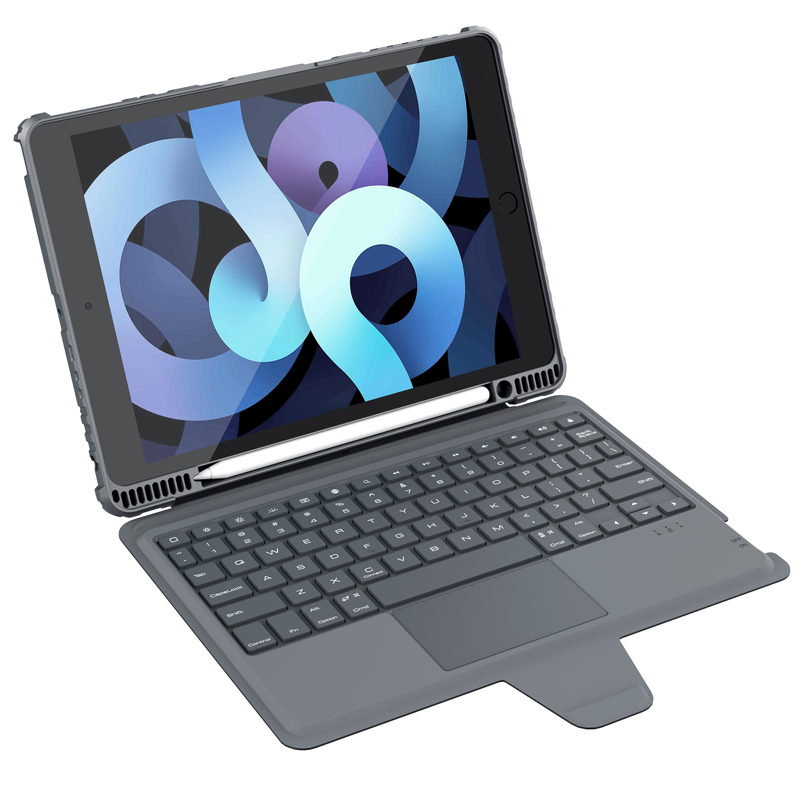 iPad Air 13 2025 - NILLKIN Bumper Combo Keyboard Case Backlit Black — estuche (foto 3 de 4)