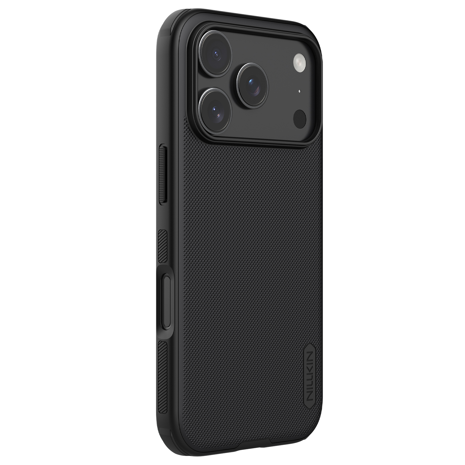 iPhone 17 Pro - NILLKIN Super Frosted Shield Pro Magnetic Black — estuche (foto 3 de 4)