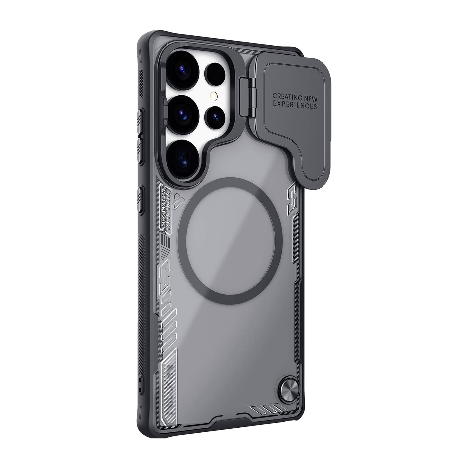 Samsung Galaxy S25 Ultra - NILLKIN Iceblade Prop Magnetic Case Black — estuche (foto 3 de 5)