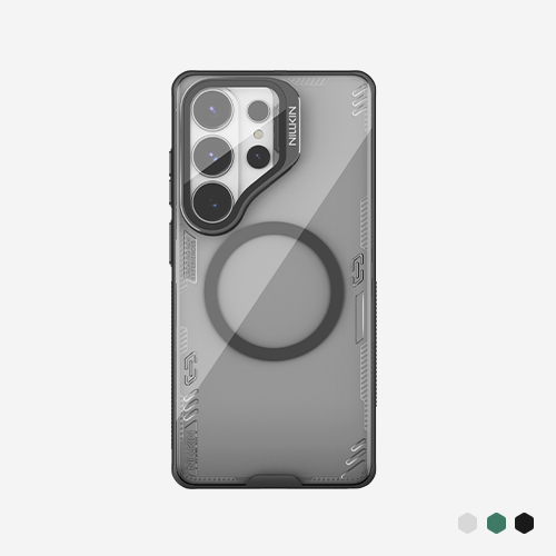 Samsung Galaxy S26 Ultra - NILLKIN Iceblade Prop Magnetic Case Transparent Lens Dark Night Black — estuche (foto 2 de 2)