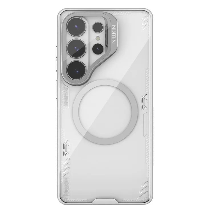 Samsung Galaxy S26 Ultra - NILLKIN Iceblade Prop Magnetic Case Transparent Lens Twilight Gray — estuche (foto 4 de 5)