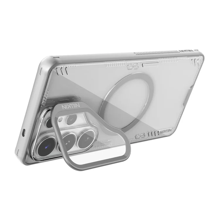 Samsung Galaxy S26 Ultra - NILLKIN Iceblade Prop Magnetic Case Transparent Lens Twilight Gray — estuche (foto 5 de 5)