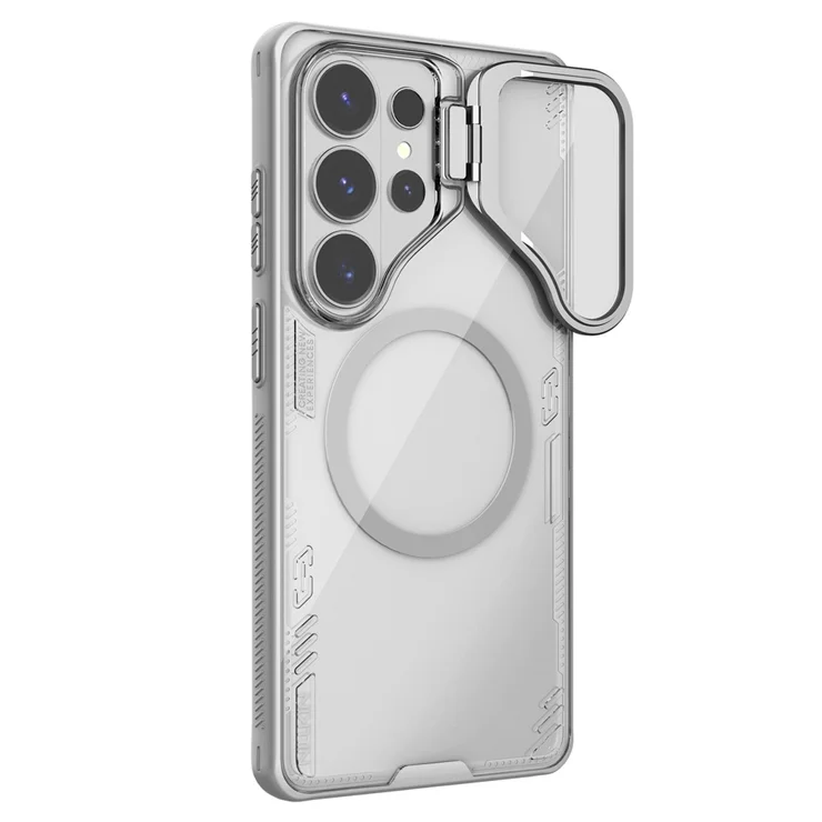 Samsung Galaxy S26 Ultra - NILLKIN Iceblade Prop Magnetic Case Transparent Lens Twilight Gray — estuche (foto 2 de 5)