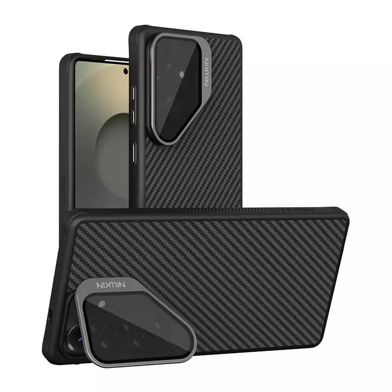 Samsung Galaxy S25 Ultra - NILLKIN CarboProp Magnetic Case Transparent Lens Black — estuche (foto 3 de 5)