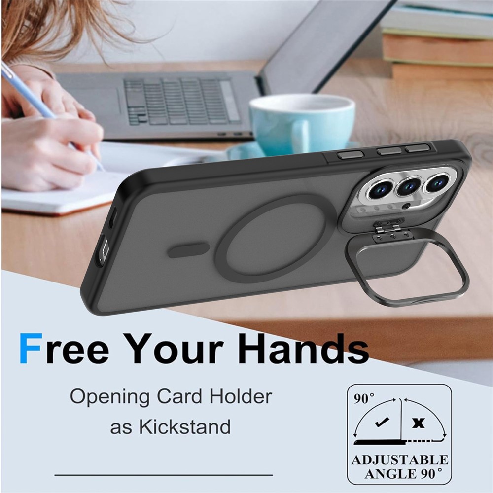 Samsung Galaxy S26 - Case Matte With Foldable Kickstand Black — estuche (foto 2 de 12)