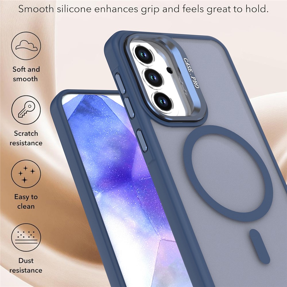 Samsung Galaxy S26 - Case Matte With Foldable Kickstand Blue — estuche (foto 6 de 12)