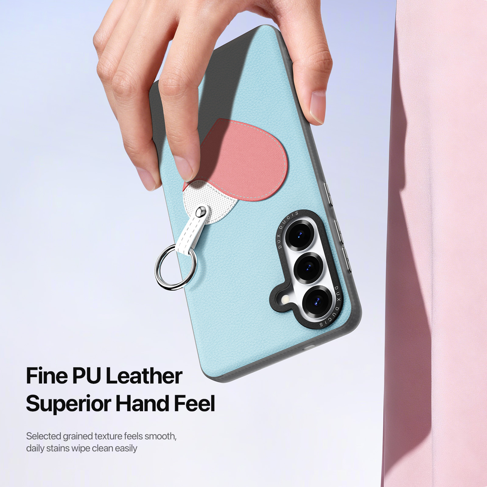 Samsung Galaxy S26 - DUX DUCIS Luvy Series Blue Heart — estuche (foto 2 de 24)
