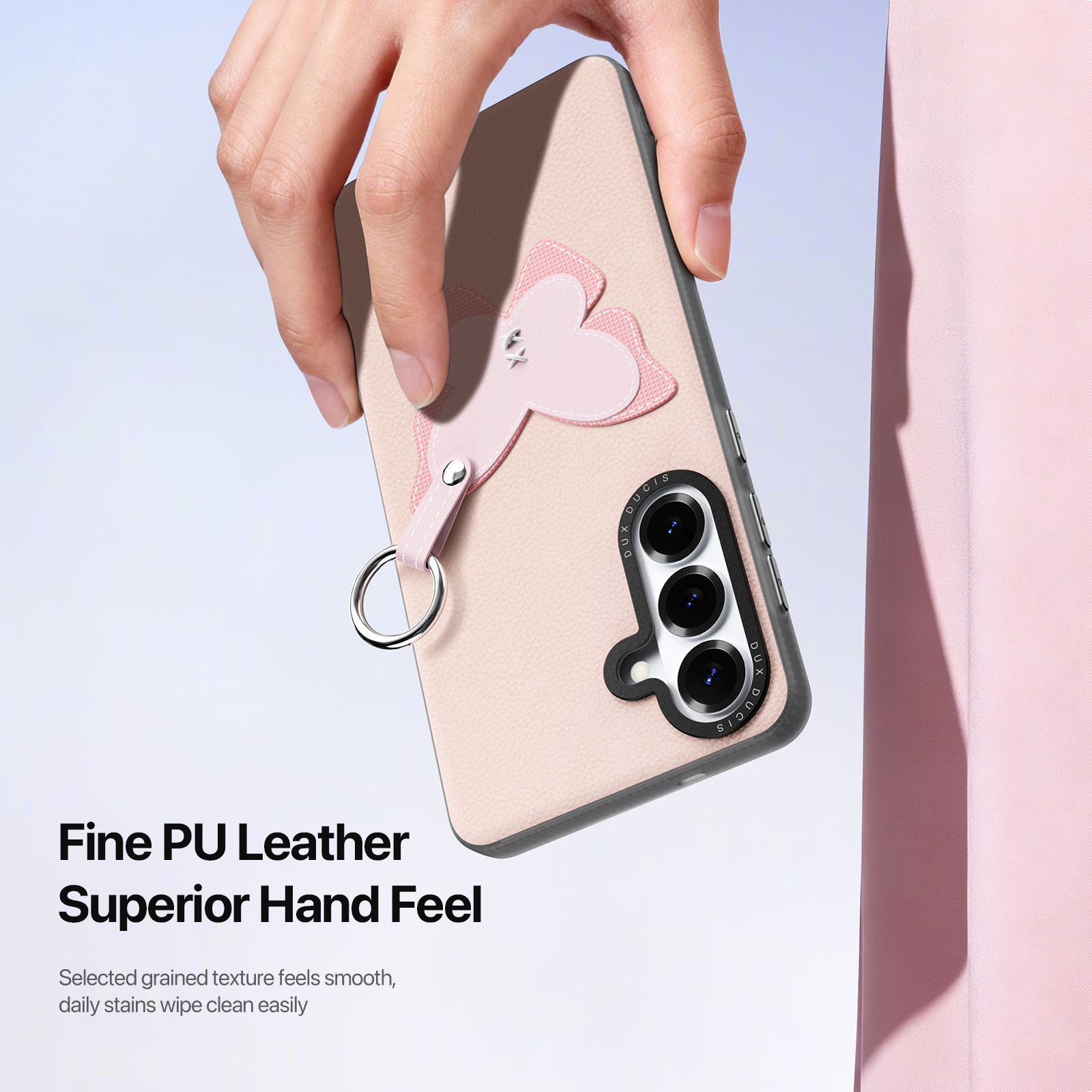 Samsung Galaxy S26 - DUX DUCIS Luvy Series Light Pink Butterfly — estuche (foto 2 de 24)