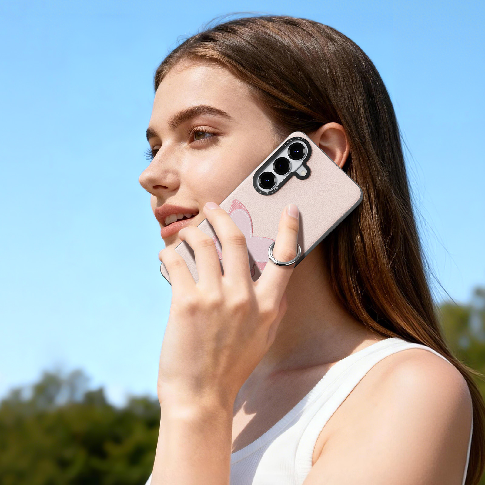 Samsung Galaxy S26 - DUX DUCIS Luvy Series Light Pink Butterfly — estuche (foto 3 de 24)
