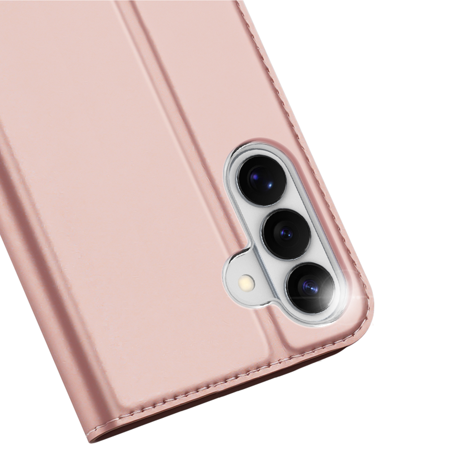 Samsung Galaxy S26 - DUX DUCIS Skin Pro Series Leather Pink — estuche (foto 4 de 20)