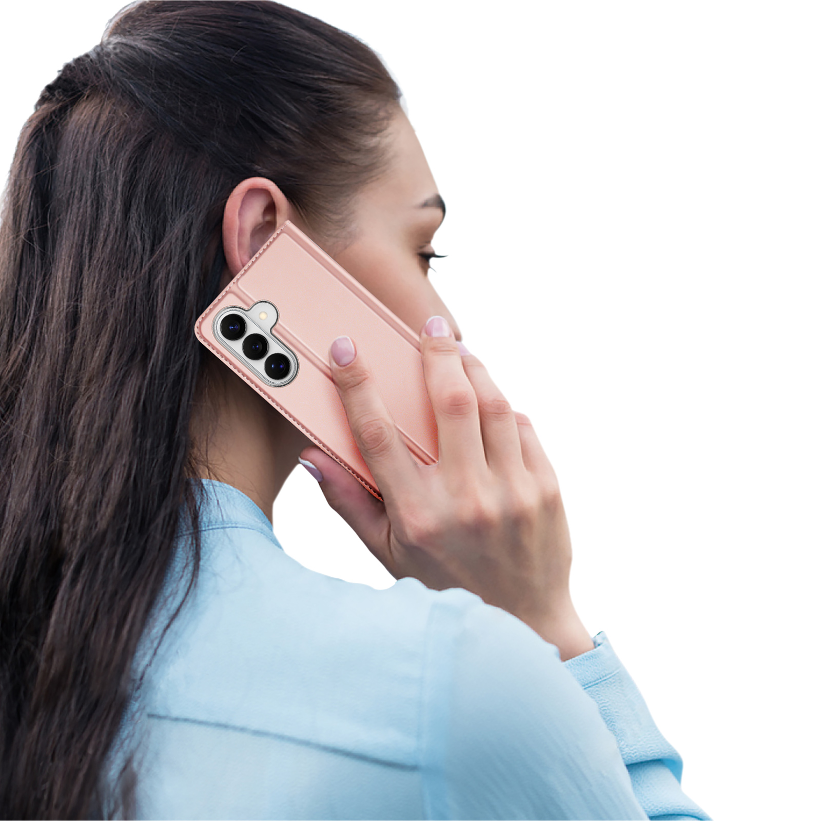 Samsung Galaxy S26 - DUX DUCIS Skin Pro Series Leather Pink — estuche (foto 9 de 20)