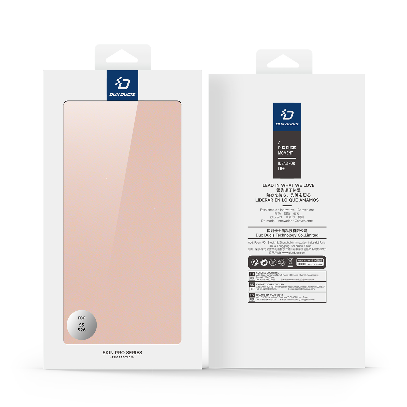 Samsung Galaxy S26 - DUX DUCIS Skin Pro Series Leather Pink — estuche (foto 10 de 20)