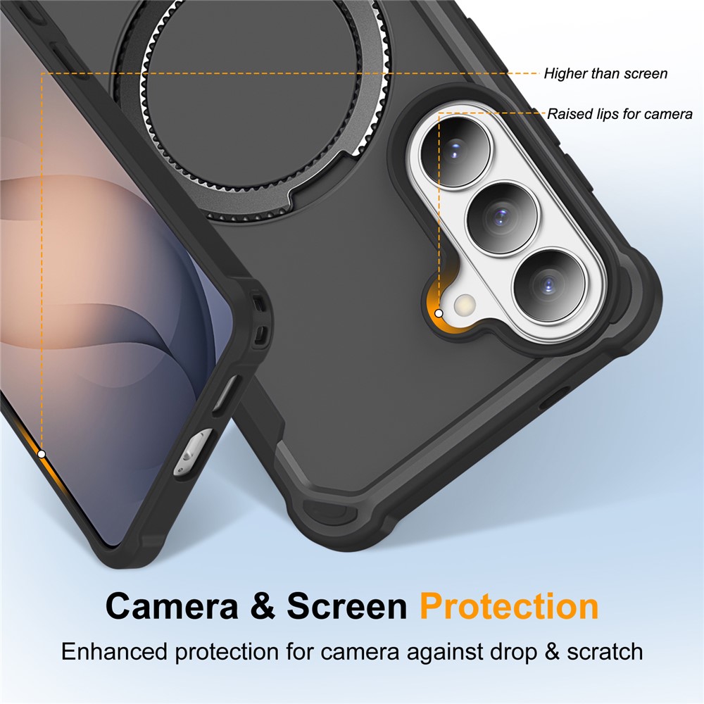 Samsung Galaxy S26 - Shockproof Kickstand Black — estuche (foto 3 de 16)