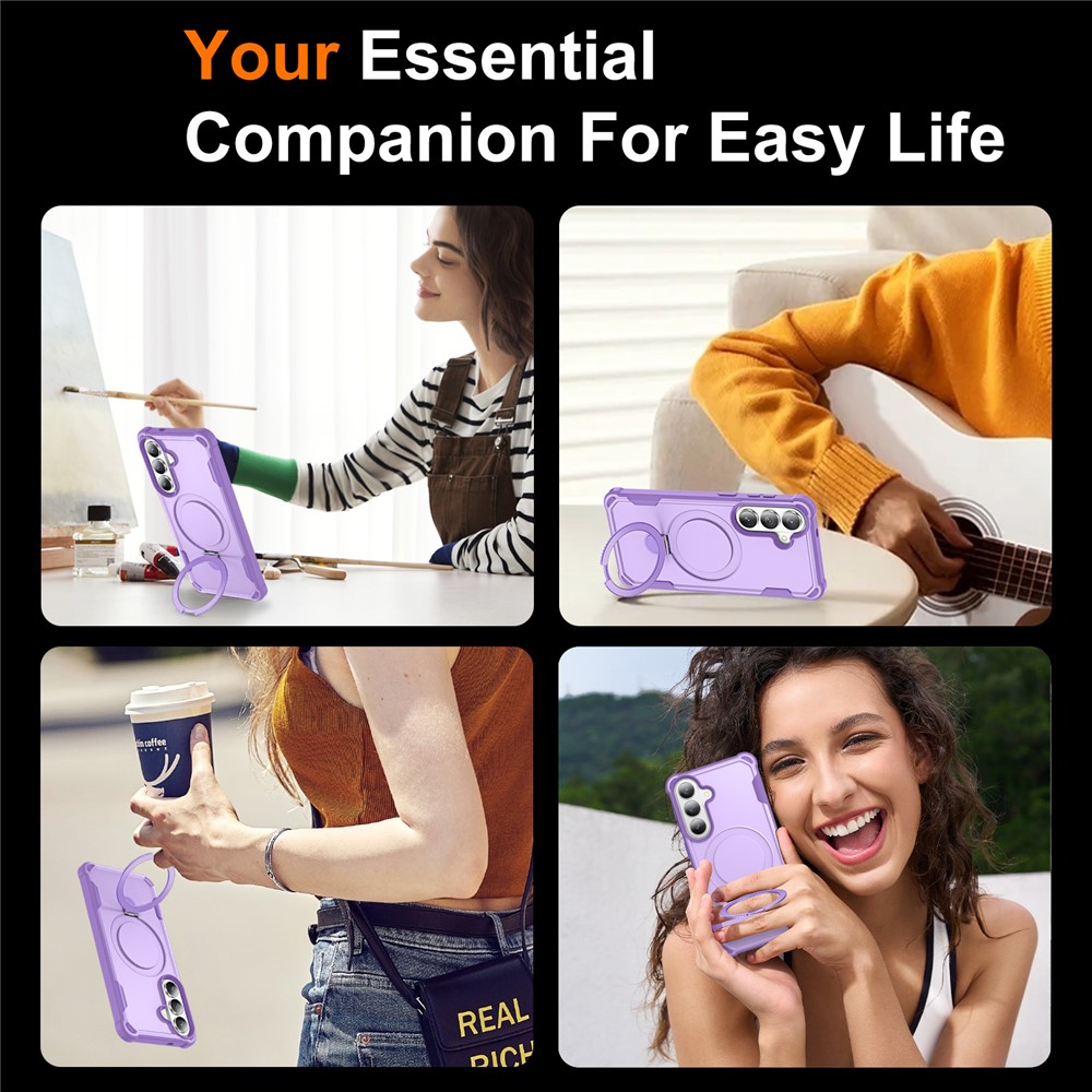 Samsung Galaxy S26 - Shockproof Kickstand Purple — estuche (foto 6 de 16)