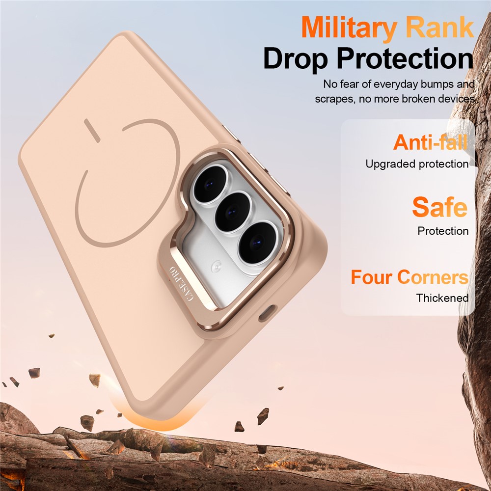 Samsung Galaxy S26 - Skin-Touch With Foldable Kickstand Desert Gold — estuche (foto 3 de 14)