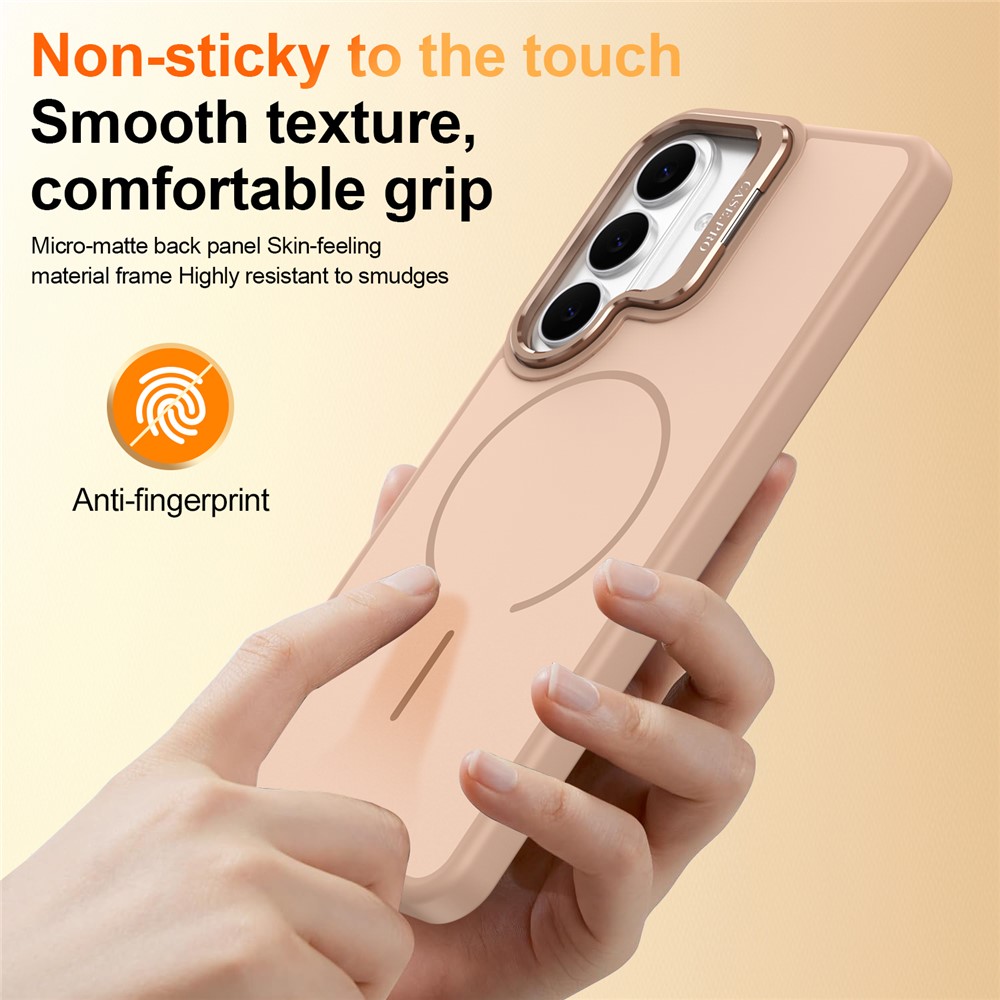 Samsung Galaxy S26 - Skin-Touch With Foldable Kickstand Desert Gold — estuche (foto 7 de 14)