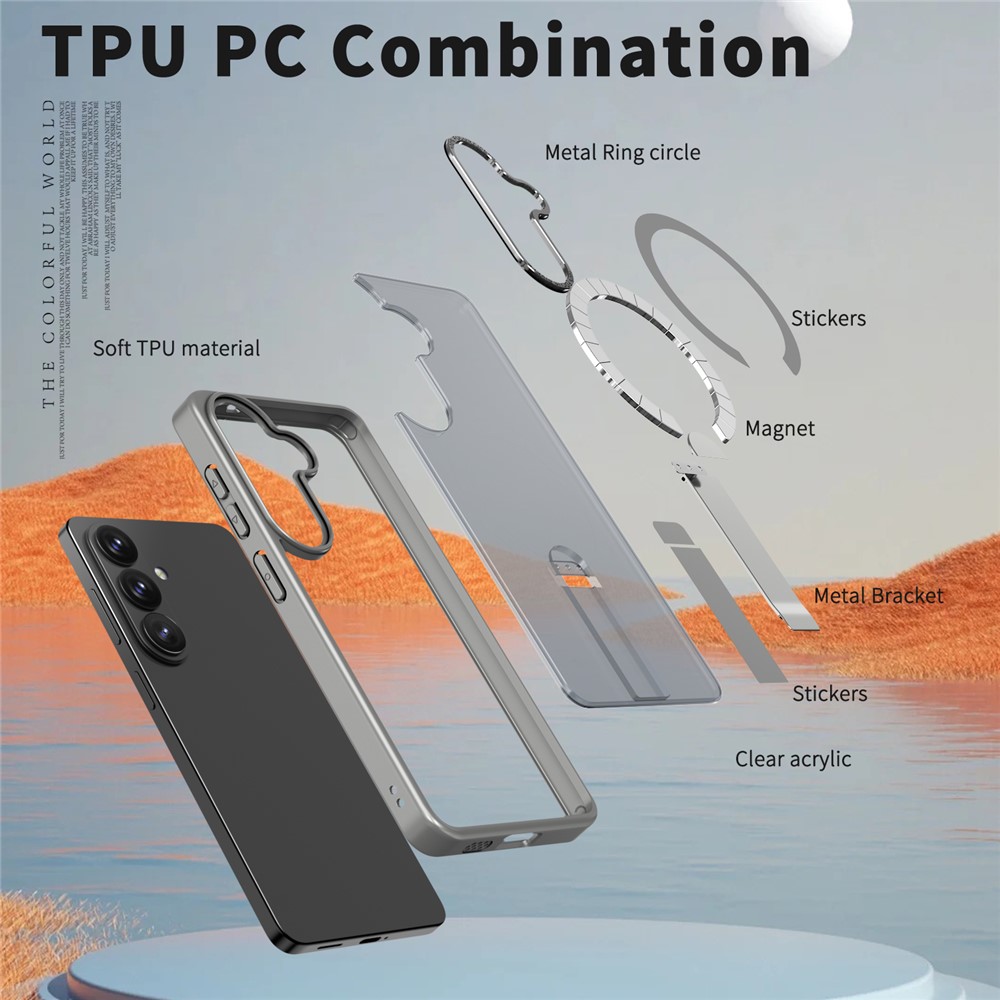 Samsung Galaxy S26 - TPU Acrylic Titanium Grey — estuche (foto 6 de 12)