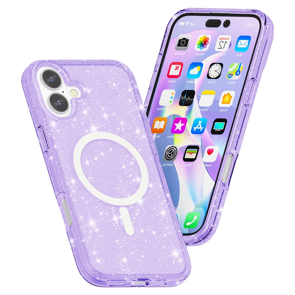 iPhone 16 - Glitter Powder With MagSafe Purple — estuche (foto 3 de 5)