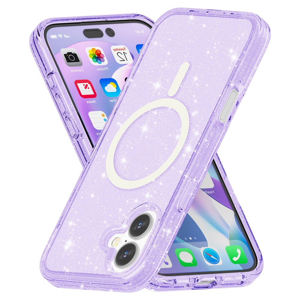 iPhone 16 - Glitter Powder With MagSafe Purple — estuche (foto 4 de 5)