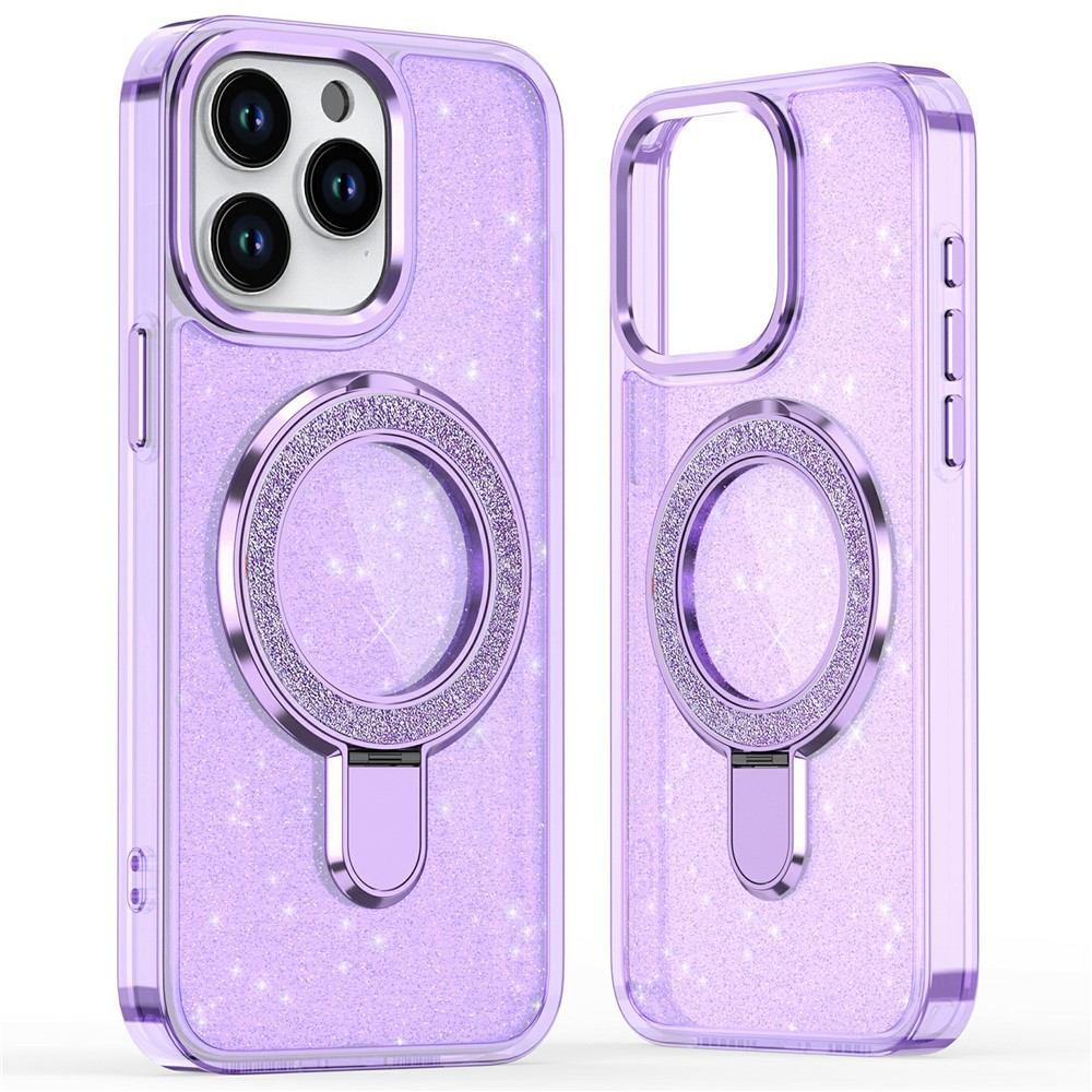 iPhone 16 Pro Max - Kickstand Glitter Purple — estuche