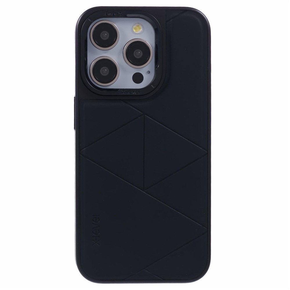 iPhone 15 Pro Max - X-LEVEL Geometric Leather Black — estuche (foto 3 de 5)