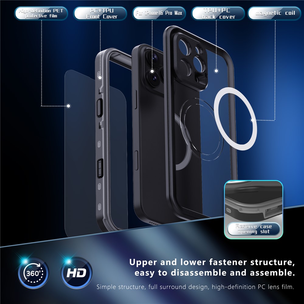 iPhone 16 Pro Max - REDPEPPER With MagSafe Black — estuche (foto 2 de 5)