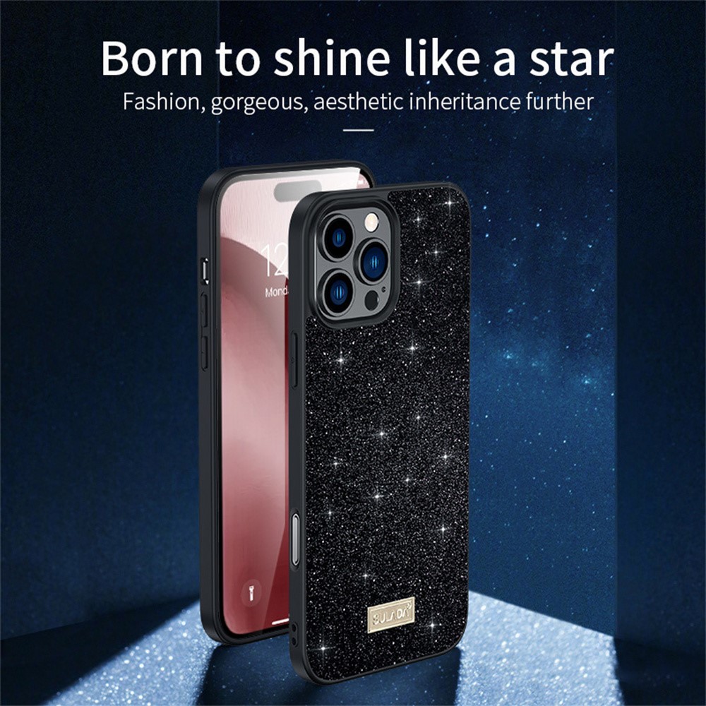 iPhone 16 Pro Max - SULADA Glitter Black — estuche (foto 2 de 5)