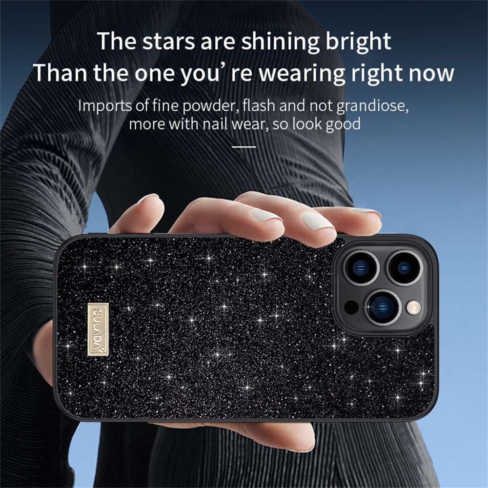iPhone 16 Pro Max - SULADA Glitter Black — estuche (foto 3 de 5)