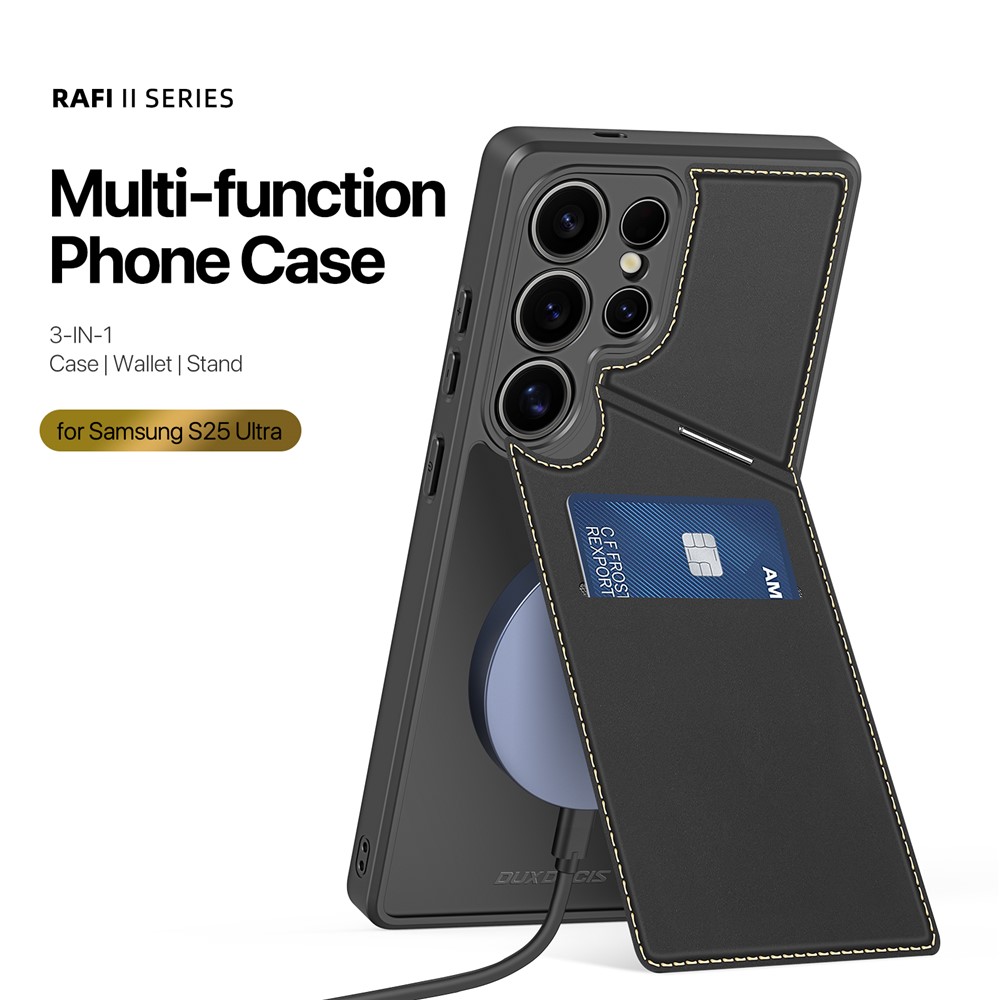 Samsung Galaxy S25 Ultra - DUX DUCIS Rafi Series Magnetic Black — estuche (foto 2 de 5)
