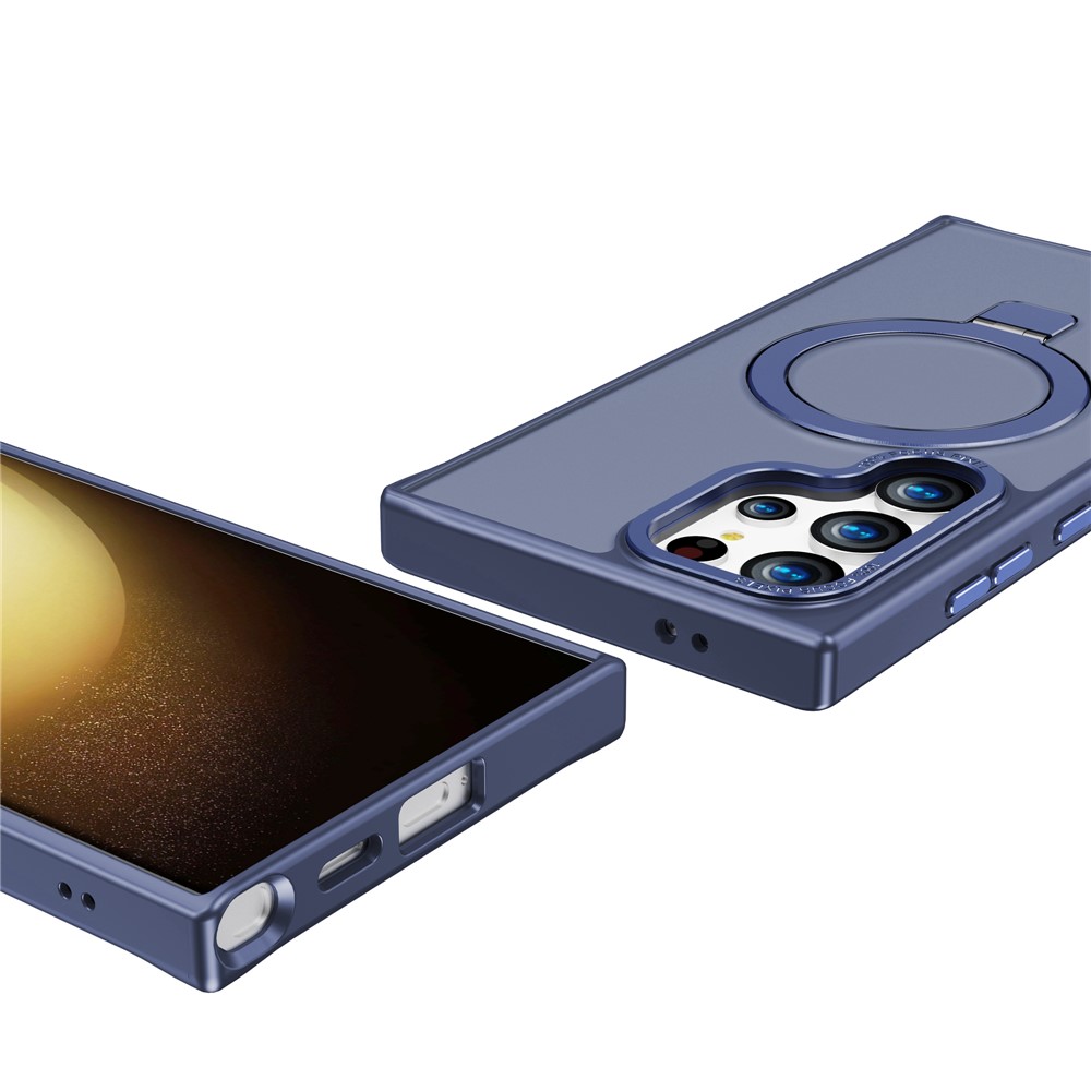 Samsung Galaxy S25 Ultra - Magnetic Ring Kickstand Dark Purple — estuche (foto 4 de 5)