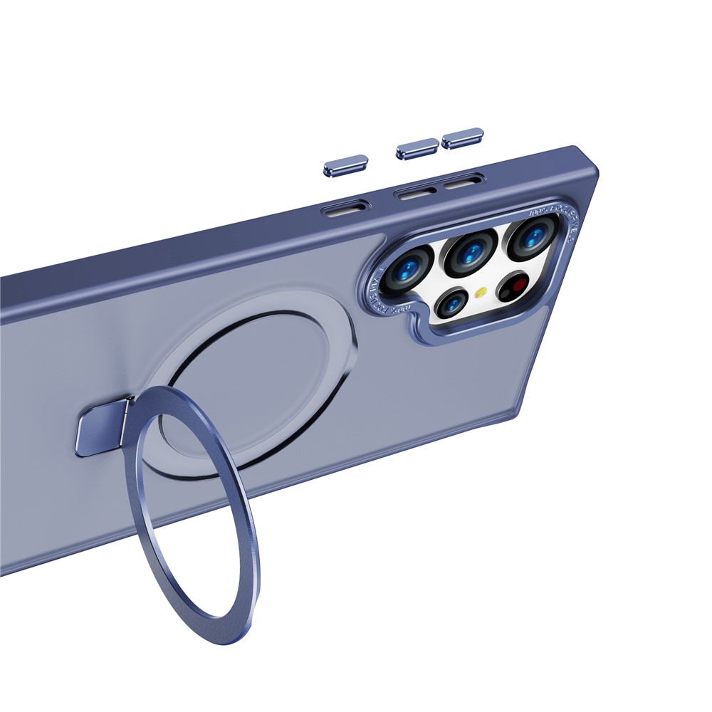 Samsung Galaxy S25 Ultra - Magnetic Ring Kickstand Dark Purple — estuche (foto 3 de 5)